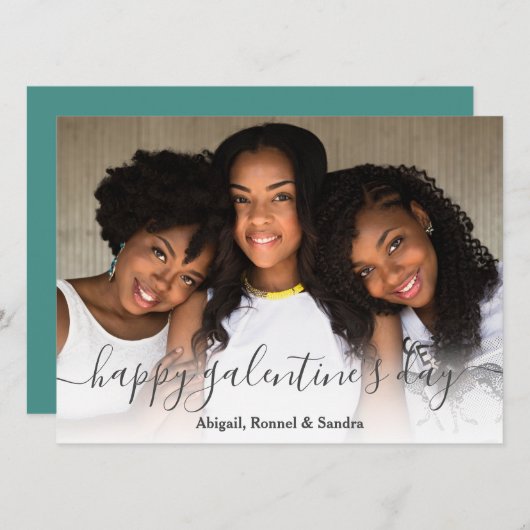 Cartes Pour Fêtes Annuelles Elégant Best Friends galentine's day Bestie photo (Devant / Derrière)