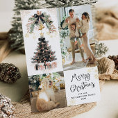 Cartes Pour Fêtes Annuelles Elégant Black & Gold Bows Joyeux Noël 2 Photo