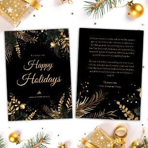 Cartes Pour Fêtes Annuelles Elégant Black Gold Company Noël