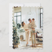 Cartes Pour Fêtes Annuelles Élégant Black Gold Noël cloches Snowflake Photo (Dos)