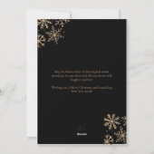 Cartes Pour Fêtes Annuelles Elegant Black Silver Gold Script Christmas Tree (Dos)