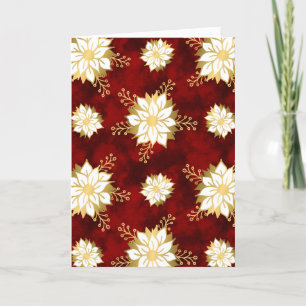 Cartes Pour Fêtes Annuelles Élégant Blanc Poinsettia Fleur Noël