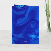 Cartes Pour Fêtes Annuelles Elégant Bleu Et Or Menorah Joyeux Hanoukka (Dos)