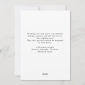 Cartes Pour Fêtes Annuelles Elégant Bohème Noël Pine Tree Salutation (Dos)