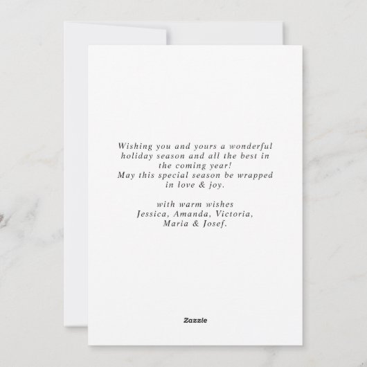 Cartes Pour Fêtes Annuelles Elégant Bohème Noël Pine Tree Salutation (Dos)