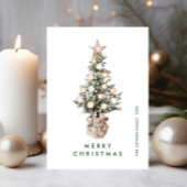 Cartes Pour Fêtes Annuelles Elégant Bohème Noël Pine Tree Salutation