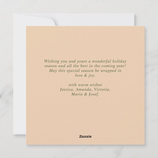 Cartes Pour Fêtes Annuelles Elégant Bohème Noël Pine Tree Salutation (Dos)