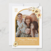 Cartes Pour Fêtes Annuelles Élégant Bon thanksgiving d'Arche Automne Fleur Arc (Devant)