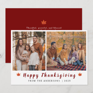 Cartes Pour Fêtes Annuelles Elégant Bon thanksgiving moderne Automne 2 Photo