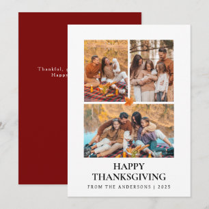Cartes Pour Fêtes Annuelles Elégant Bon thanksgiving moderne Automne 3 Photo