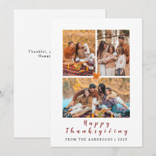 Cartes Pour Fêtes Annuelles Elégant Bon thanksgiving moderne Automne 3 Photo