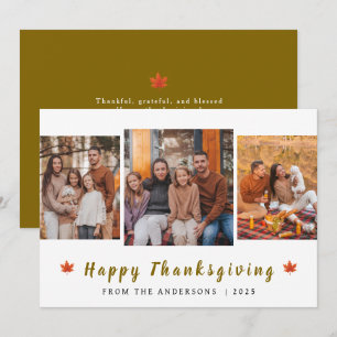 Cartes Pour Fêtes Annuelles Elégant Bon thanksgiving moderne Automne 3 Photo