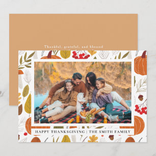 Cartes Pour Fêtes Annuelles Elégant Bon thanksgiving moderne photo d'automne