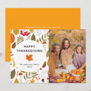 Cartes Pour Fêtes Annuelles Elégant Bon thanksgiving moderne photo d'automne