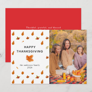 Cartes Pour Fêtes Annuelles Elégant Bon thanksgiving moderne photo d'automne