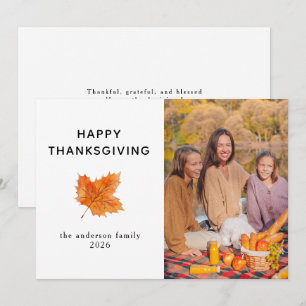 Cartes Pour Fêtes Annuelles Elégant Bon thanksgiving moderne photo d'automne