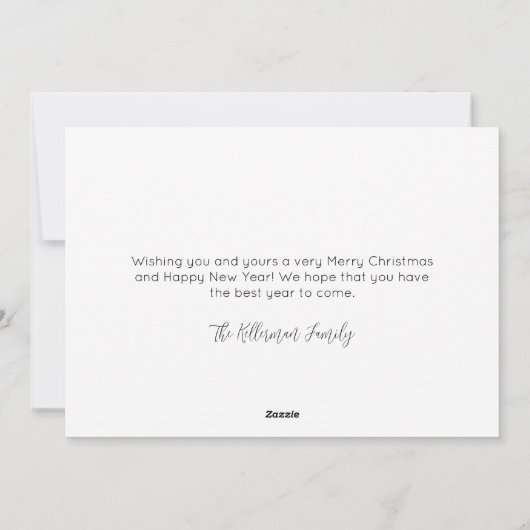 Cartes Pour Fêtes Annuelles Élégant botanique Joyeux Noël vert (Dos)