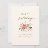 Cartes Pour Fêtes Annuelles Elégant Bouquet de Noël Boho Delicate (Devant)