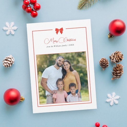 Cartes Pour Fêtes Annuelles Elegant Bow Joyeux Noël