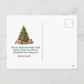 Cartes Pour Fêtes Annuelles Elegant Bow Rustic Gingham Merry Christmas Photo  (Dos)