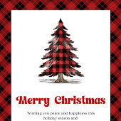 Cartes Pour Fêtes Annuelles Elegant Buffalo Check Christmas Trees Card