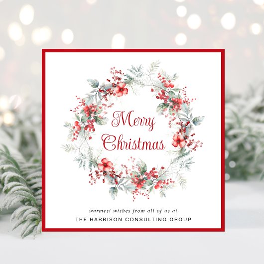 Cartes Pour Fêtes Annuelles Élégant Business QR Code Entreprise Noël