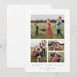 Cartes Pour Fêtes Annuelles Elégant cadre blanc 4 Photo Bonne année