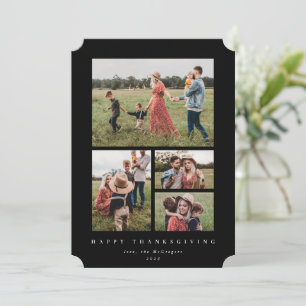 Cartes Pour Fêtes Annuelles Elégant cadre noir 4 Bon thanksgiving photo