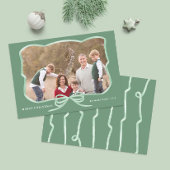 Cartes Pour Fêtes Annuelles Elégant cadre photo Sage Bow Joyeux Noël