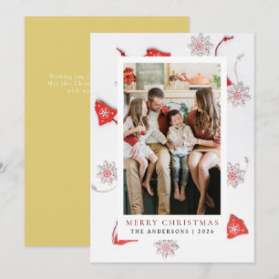 Cartes Pour Fêtes Annuelles Elégant cadre simple Famille de Noël 1 Photo