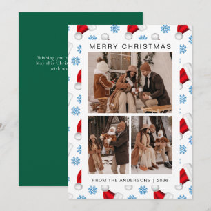 Cartes Pour Fêtes Annuelles Elégant cadre simple Famille de Noël 3 Photo