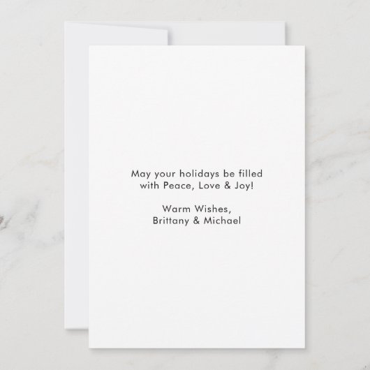 Cartes Pour Fêtes Annuelles Élégant calligraphie vert encre Script Mariage pho (Dos)