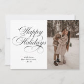 Cartes Pour Fêtes Annuelles Elegant Calligraphy Script Photo Collage Christmas (Devant)