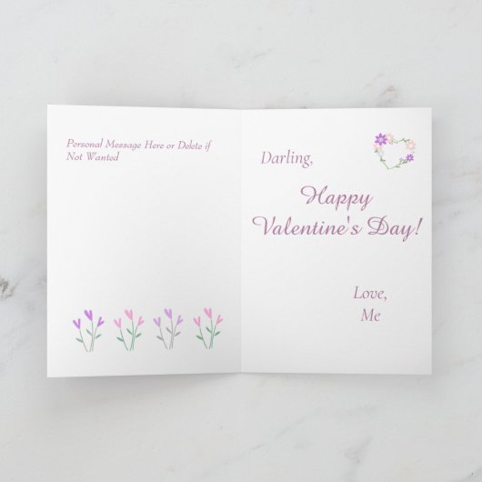 Cartes Pour Fêtes Annuelles Élégant chat noir en fleurs mixtes Saint-Valentin (Intérieur)