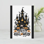 Cartes Pour Fêtes Annuelles Elegant Chic Happy Halloween (Debout devant)