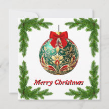 Élégant Chic Rustique Coloré Joyeux Balle de Noël