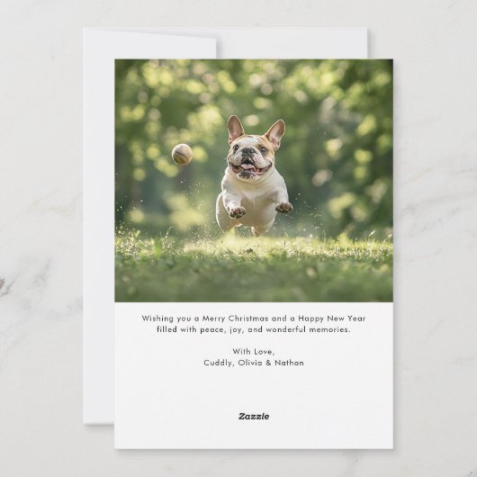 Cartes Pour Fêtes Annuelles Elégant Chien Photo Noël Joyeux Howlidays Animaux (Dos)