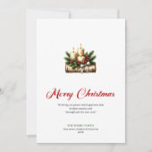 Cartes Pour Fêtes Annuelles Elegant Christmas candles rustic pine design card (Devant)