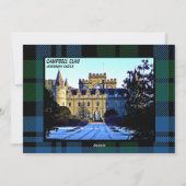 Cartes Pour Fêtes Annuelles Elégant Clan Campbell Blue Tartan Photo de famille (Dos)