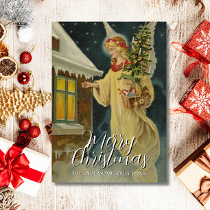 Cartes Pour Fêtes Annuelles Élégant classique Joyeux Noël Angel