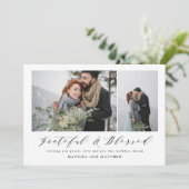 Cartes Pour Fêtes Annuelles élégant collage de photos minimal de Noël écriture (Debout devant)