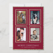 Cartes Pour Fêtes Annuelles Elégant Collage photo de Noël en Bourgogne et en O (Devant)