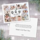 Cartes Pour Fêtes Annuelles Élégant collage photo Noir Blanc Noël