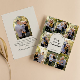 Cartes Pour Fêtes Annuelles Élégant collage photo Typographie de script
