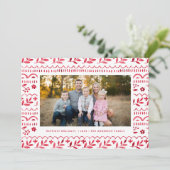 Cartes Pour Fêtes Annuelles Elégant Crimson Rouge Aquarelle de Noël Photo (Debout devant)