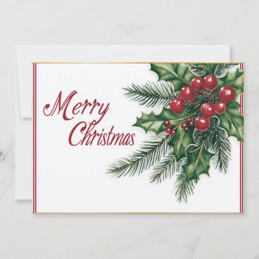 Cartes Pour Fêtes Annuelles Élégant Cursive Joyeux Noël (Devant)