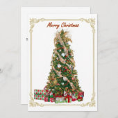 Cartes Pour Fêtes Annuelles Elegant designed Christmas Tree (Devant / Derrière)