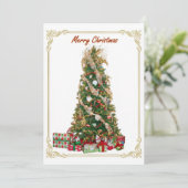 Cartes Pour Fêtes Annuelles Elegant designed Christmas Tree (Debout devant)