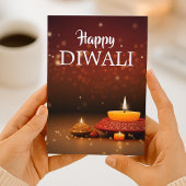 Cartes Pour Fêtes Annuelles Élégant Diwali heureux avec Diyas Salutation festi