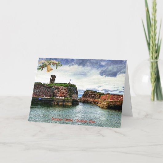 Cartes Pour Fêtes Annuelles Élégant Dunbar Castle-Clan Dunbar Noël (Devant)